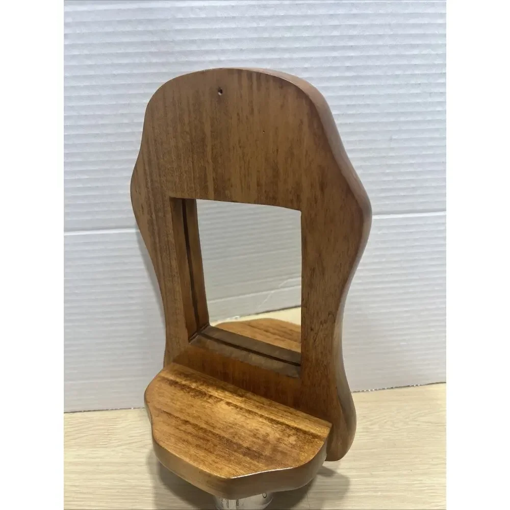 Vintage Wooden Sconce With Shelf Mirror Sign